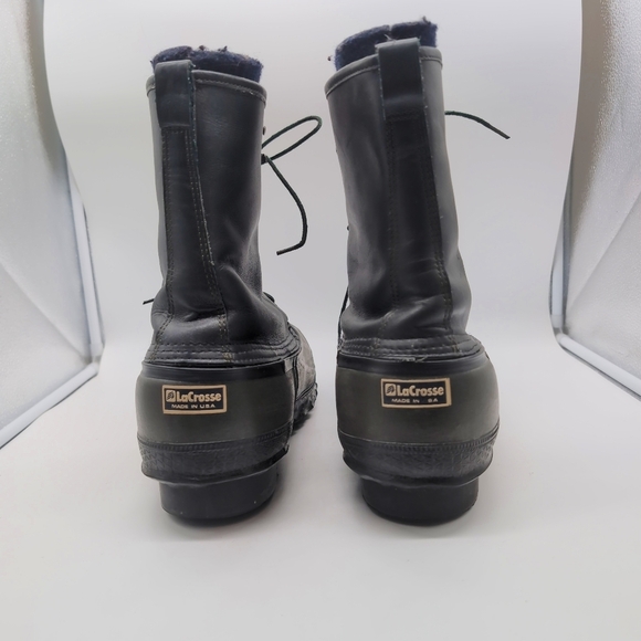 Lacrosse Iceman Men's Black and Olive Snow Boots Steel Shank - Picture 5 of 8